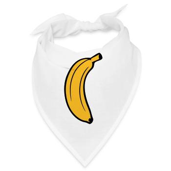obst banane lecker gesund essen bananenschale krum - Bandana - Weiß - Vorne