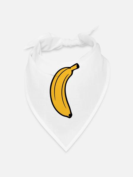 fruits banane délicieux manger sain peau de banane krum - Bandana - blanc - Devant