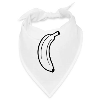 banane obst lecker gesund essen bananenschale krum - Bandana - Weiß - Vorne