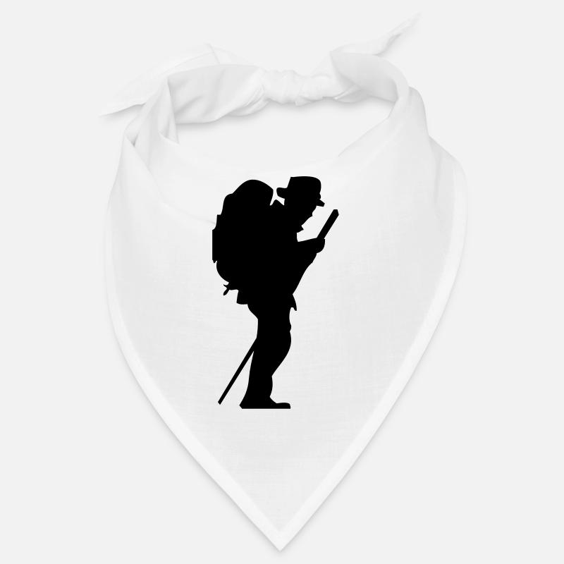 Man walker with stick Bandana