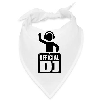 Official DJ - Bandana - Weiß - Vorne