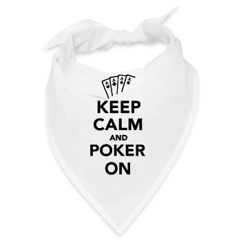 Poker - Bandana - Weiß - Vorne