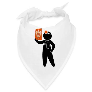 Ein Arzt untersucht ein Röntgenbild - Bandana - Weiß - Vorne