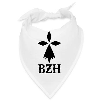 Hermine breton Bretagne BZH - Bandana - Weiß - Vorne