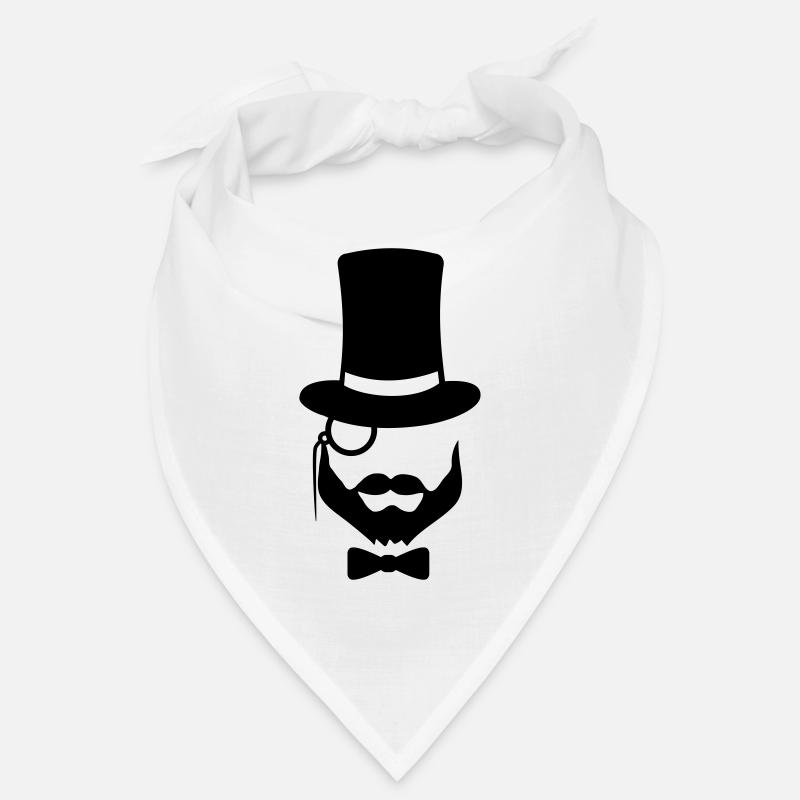 man sir cylinder hat monocle glasses face head Bandana