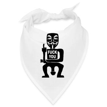 fuck you - Bandana - Weiß - Vorne