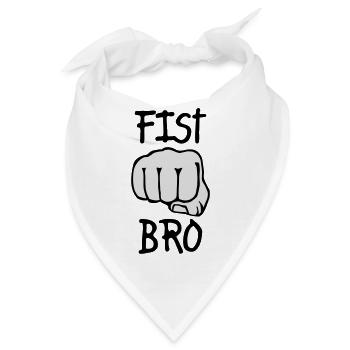 fist bro 2c - Bandana - Weiß - Vorne