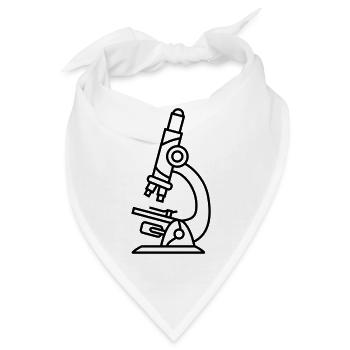 forscher mikroskop wissenschaftler forschen linse - Bandana - Weiß - Vorne