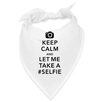 funny Keep calm take a selfie #selfie meme - Bandana - Weiß - Vorne