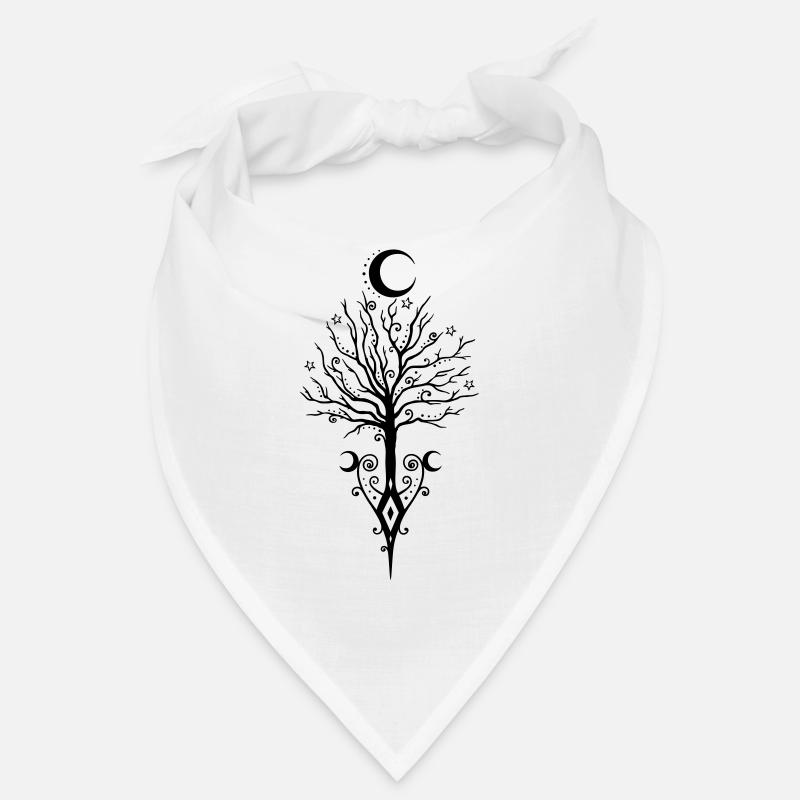 Arbre Lune Nuit Étoiles Lune Arbre Bandana