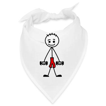 Gewichtheber Gewichte Bodybuilding - Bandana - Weiß - Vorne