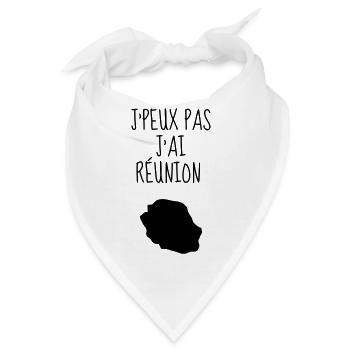 Réunion / 974 / Frankreich / Afrika - Bandana - Weiß - Vorne