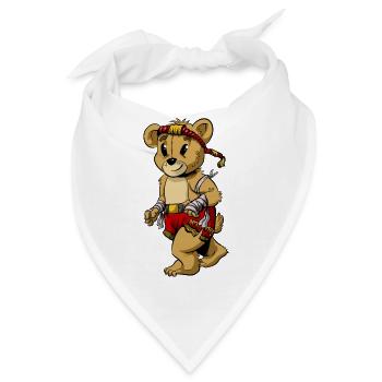 Muay Thai Maskottchen - Bandana - Weiß - Vorne