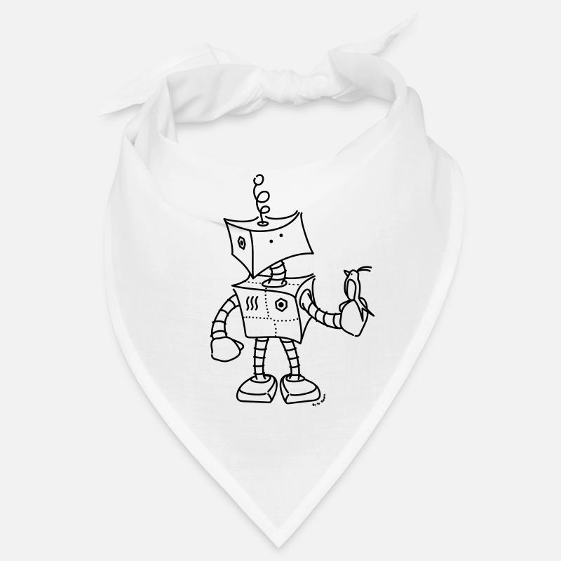 Netter Roboter & Vogel Bandana