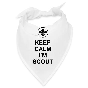 Keep Calm I'm Scout - Bandana - Weiß - Vorne