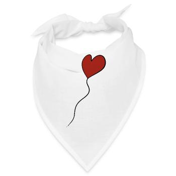 Heart Balloon - Bandana - Weiß - Vorne