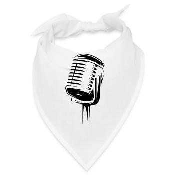 mikrofon illustration Symbol Geschenk microphon - Bandana - Weiß - Vorne