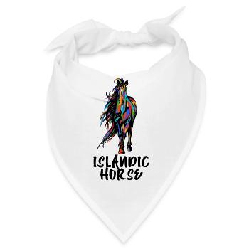 Islandpferde Statement Pferde Pferdefan Isländer - Bandana - Weiß - Vorne