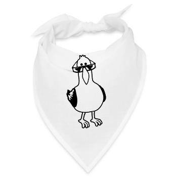 deal with it Möwe - Bandana - Weiß - Vorne