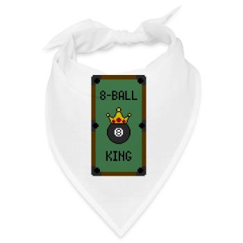 Retro 8-Bit 8-Ball King (Table) - Bandana - Weiß - Vorne