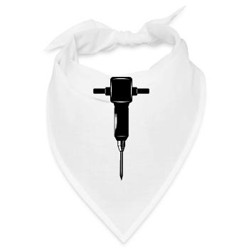 Krikhamer oder Presslufthammer - Bandana - Weiß - Vorne