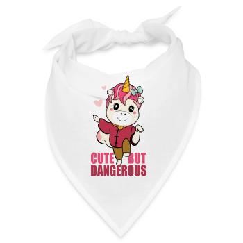Niedlich aber gefährlich - Bandana - Weiß - Vorne