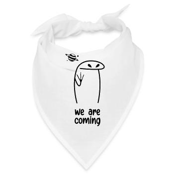 Alien Wir kommen - Bandana - Weiß - Vorne