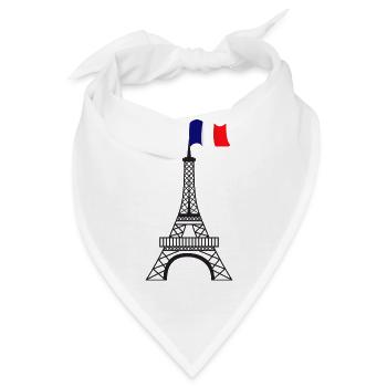Eiffelturm - Bandana - Weiß - Vorne