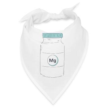 Nahrungsergänzung Magnesium Protein - Bandana - Weiß - Vorne
