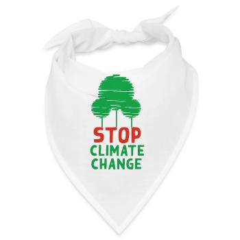Stop Climate Change - Bandana - Weiß - Vorne
