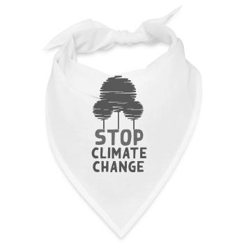 Stop Climate Change - Bandana - Weiß - Vorne