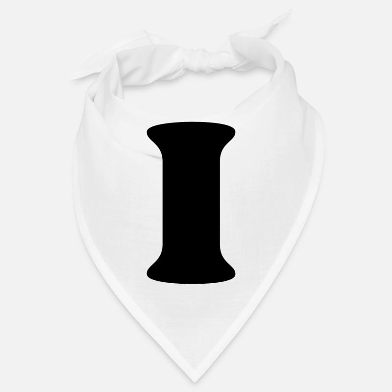 Lettre i - Bandana - blanc