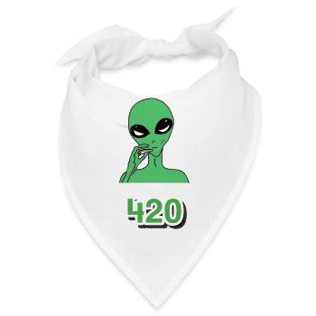 Alien 420 - Bandana - Weiß - Vorne