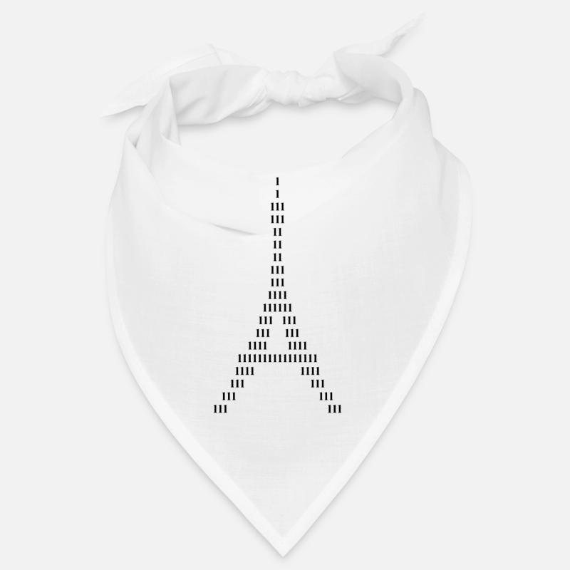 Silhouette des Eiffelturms aus Einsen Bandana