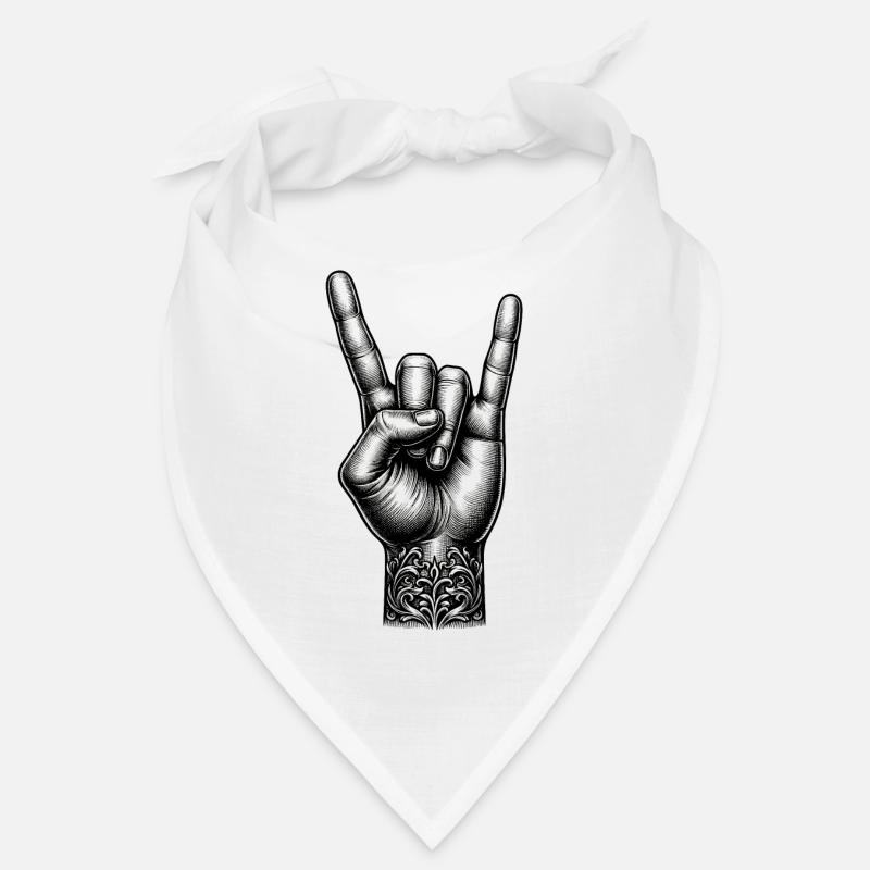 Rock on Hand avec des cornes de diable Bandana