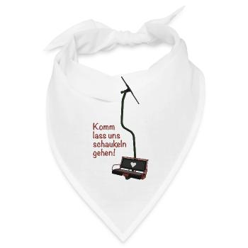 Doppelsessellift „Komm lass uns schaukeln gehen!“ - Bandana - Weiß - Vorne