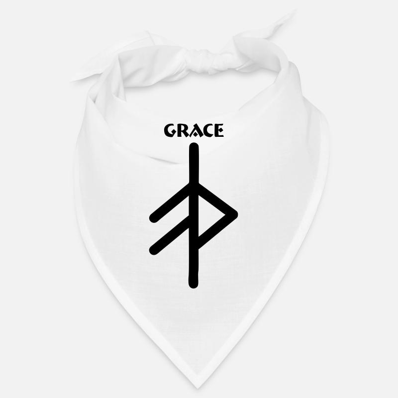 Wikingerrune Symbol Gnade, Barmherzigkeit Text GNADE Bandana