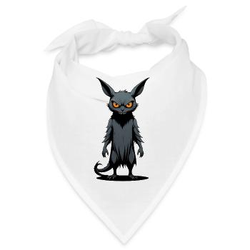 Gruseliges Monster Ratte Goth Dark Art - Bandana - Weiß - Vorne