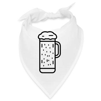 Bier - Bandana - Weiß - Vorne