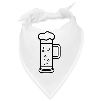 Bier - Bandana - Weiß - Vorne