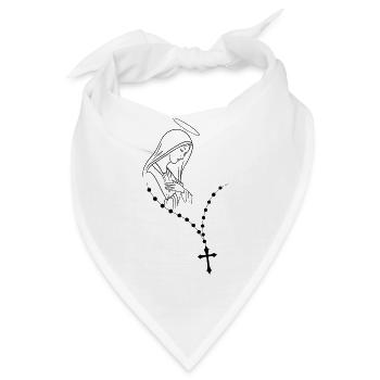Jungfrau Maria Jesus Bibel Christliche Religion Madona - Bandana - Weiß - Vorne