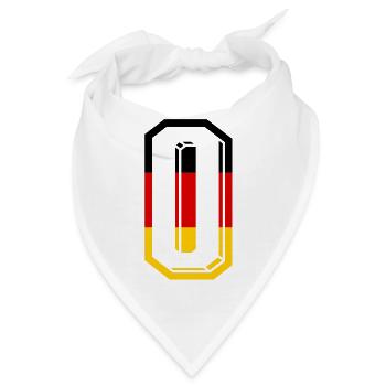 Nummer 0 Deutschland Trikot Zahl 0 Jahre - Bandana - Weiß - Vorne