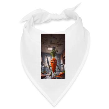 Gemüse Untergang Apocalypse Monster Karotte - Bandana - Weiß - Vorne