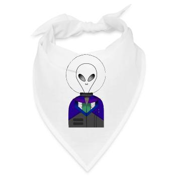 Galactic Explorer Alien - Bandana - Weiß - Vorne