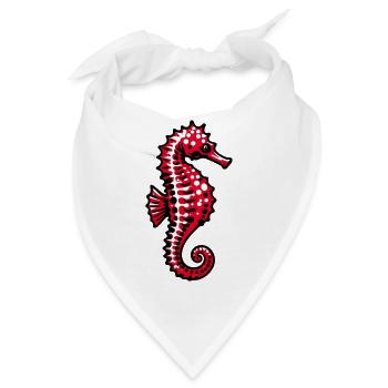 Seepferdchen - Bandana - Weiß - Vorne