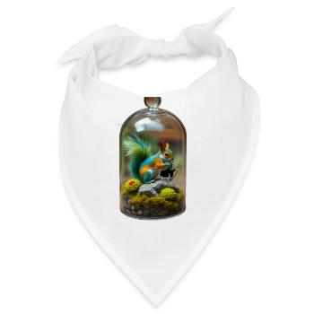 Eichhörnchen im Glas - Bandana - Weiß - Vorne