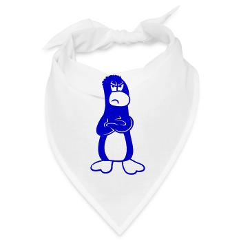 Pinguin Wütend beleidigt verschränkte Arme sauer - Bandana - Weiß - Vorne
