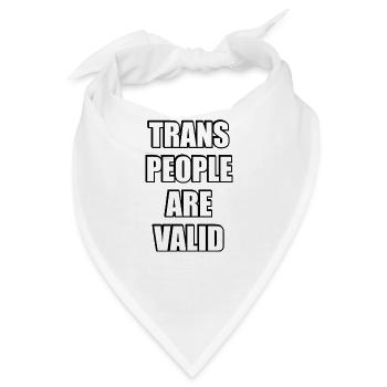 Trans-Personen sind gültig - Bandana - Weiß - Vorne