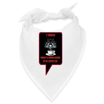 Dämon im Kaffee - Bandana - Weiß - Vorne