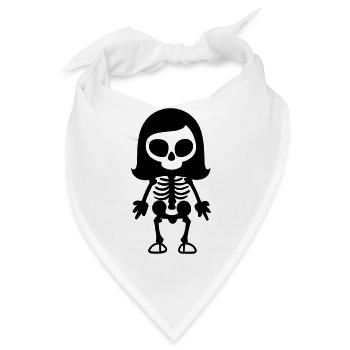 Skelett - Bandana - Weiß - Vorne